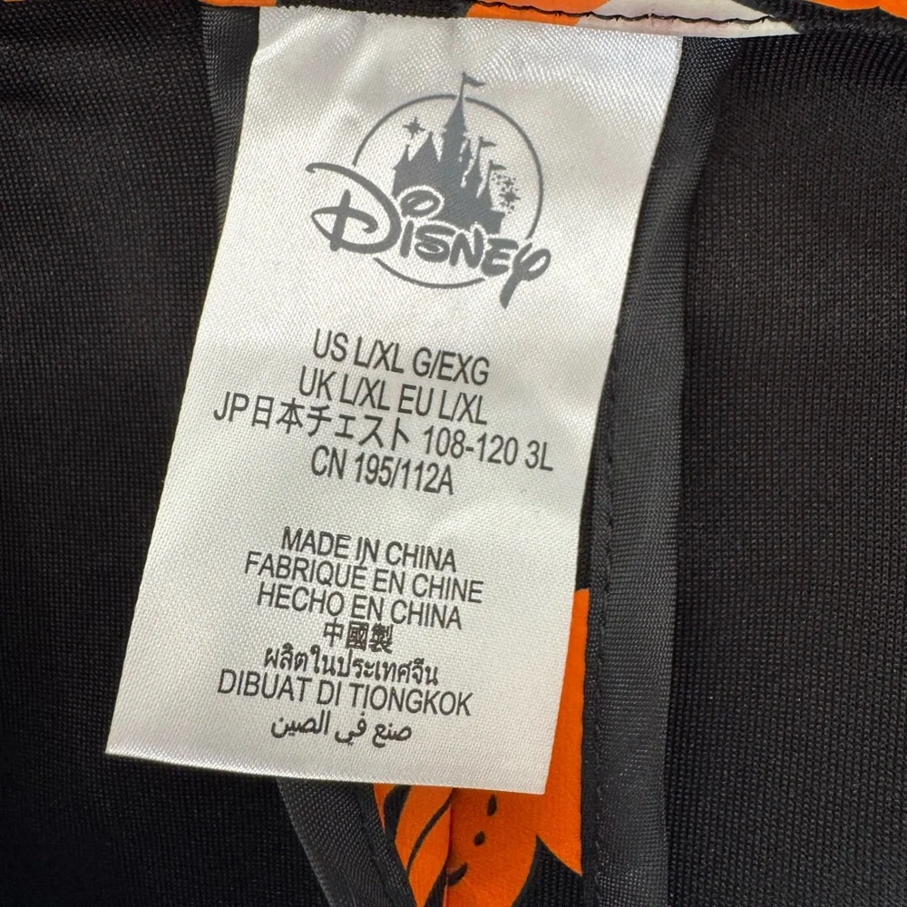 NWT Disney Mickey Mouse Pumpkin Glow In Dark Halloween Orange Black Blazer L/XL